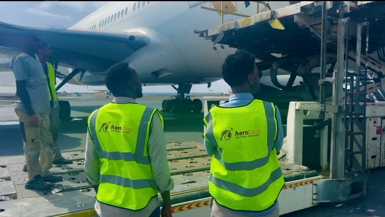 AeroDrop aviation team on the ramp